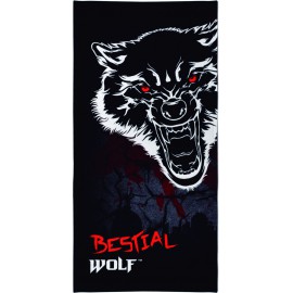 Toalla estampada Bestial Wolf 75x150 100 % algodón